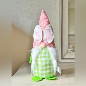 NWT GREENBRIER PINK AND GREEN EASTER GNOME PLUSH DECOR -13” HIGH